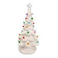 View 9.25" Battery Operated Vintage White LED Tree (Batteries Not Included)