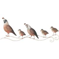 View Grey and Brown Quail Family Wall Decor