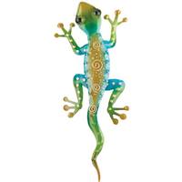 View 11" Rainbow Green Gecko Wall Decor