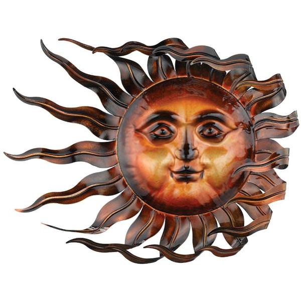26" Bronze Windswept Sun Wall Decor