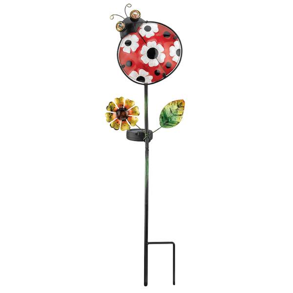 24" x 6.5" Ladybug Garden Stake Solar LED Light
