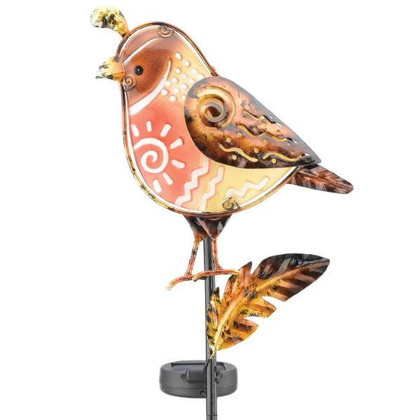 24" Quail Garden Stake Solar LED Light
