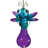 View 14" x 6.5" Metal Solar Firefly Lantern