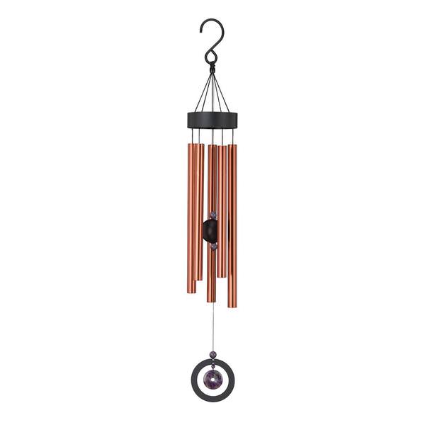 32" Amethyst Healing Stone Chime Wind Chime Lawn Ornament