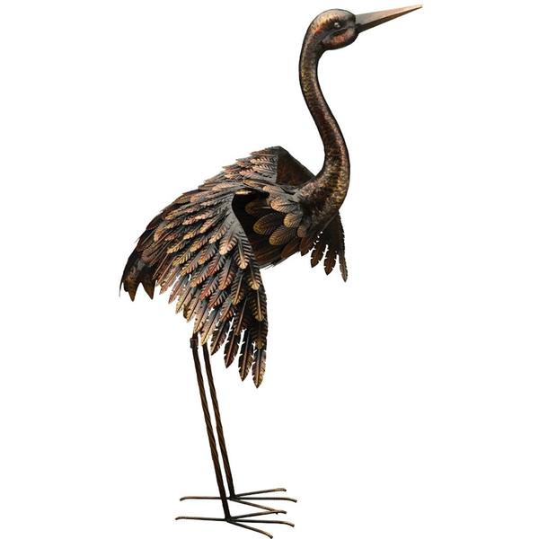 41" Bronze Crane