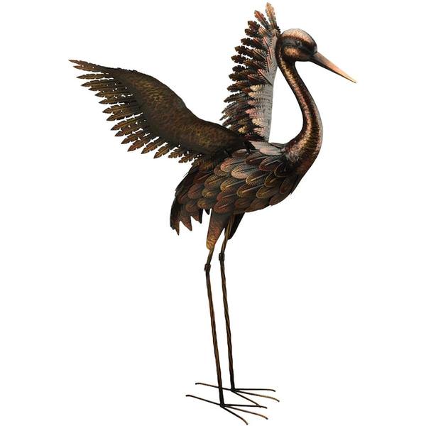 44" Bronze Crane