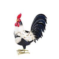 Regal Art & Gift 14" Black & White Rooster Decor
