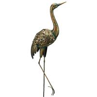 Regal Art & Gift Green Solar Crane Garden Stake