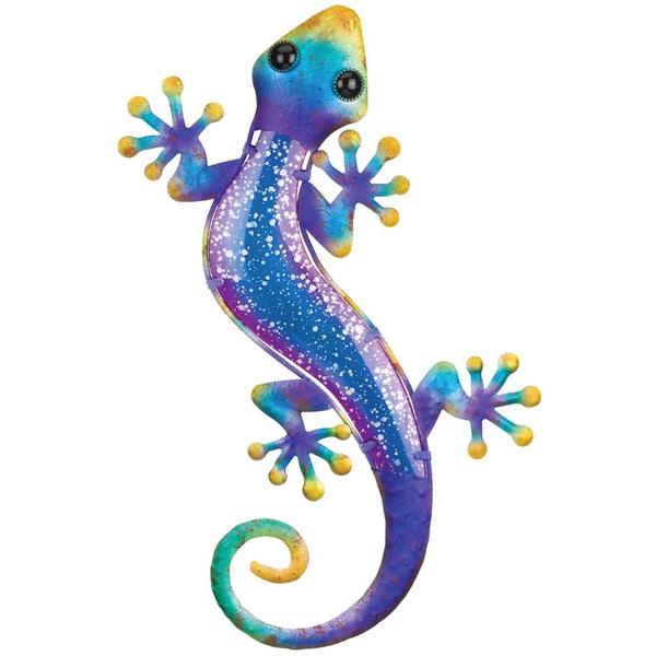 18" Purple Gecko Wall Decor