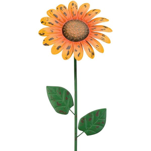 Orange Daisy Garden Stake Lawn Decor