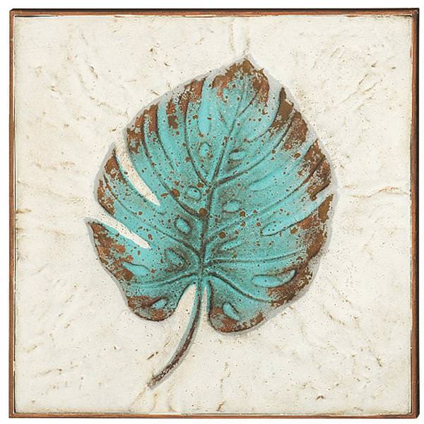 16" Blue Fern Wall Decor