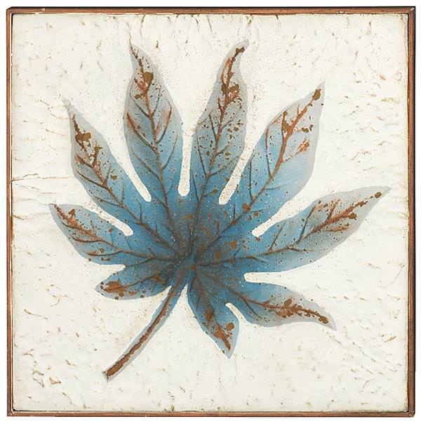 16" Blue Maple Wall Decor