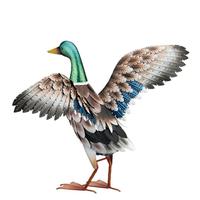 View 20" Metal Wings Out Mallard Decor