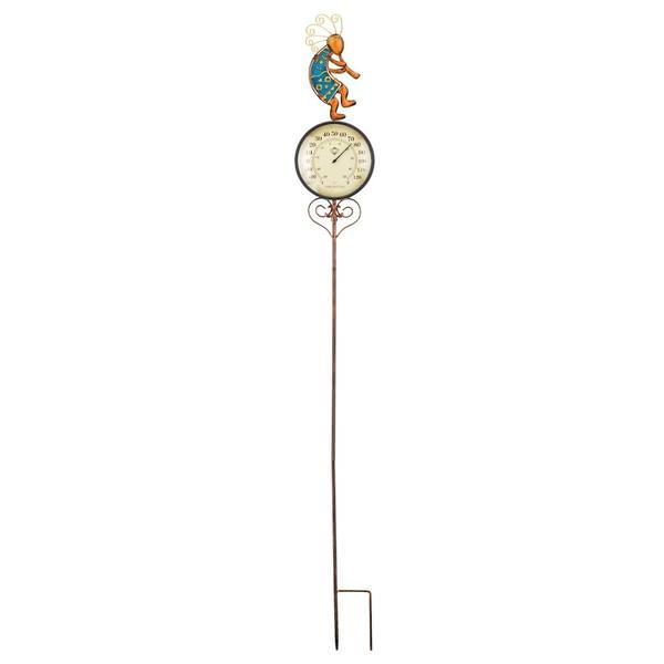 47" Kokopelli  Garden Stake Thermometer