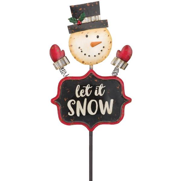 Multi-Color Let it Snow Stake