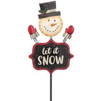 Regal Art & Gift Multi-Color Let it Snow Stake