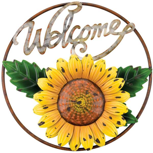 Multi-Color Sunflower Wreath