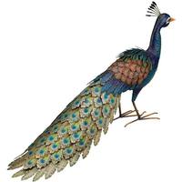 Regal Art & Gift Blue Patina Peacock Roamer