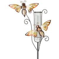 View Bee Rain Gauge Garden Stake