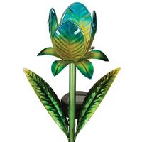 View Blue Solar Tulip Garden Stake