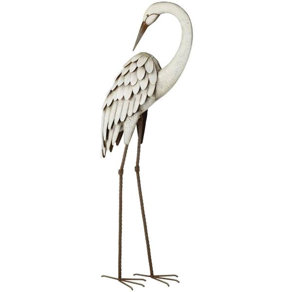 Rustic White Egret Preening
