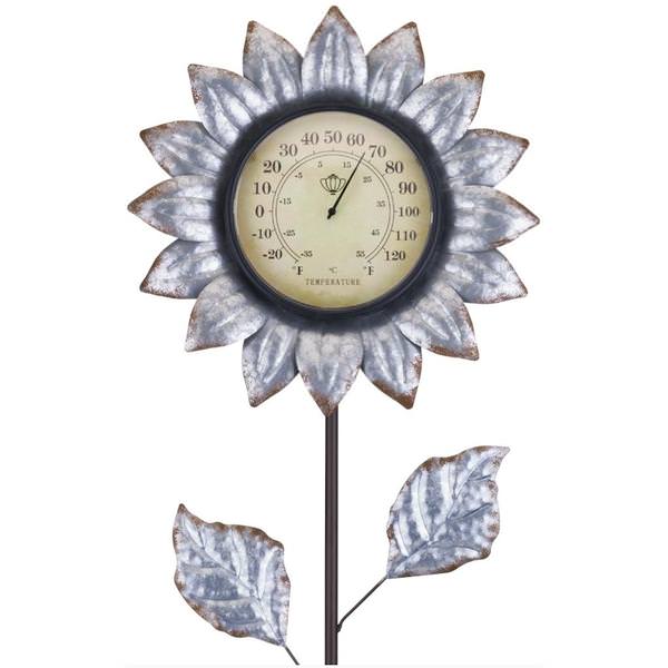 Flower Garden Stake Thermometer