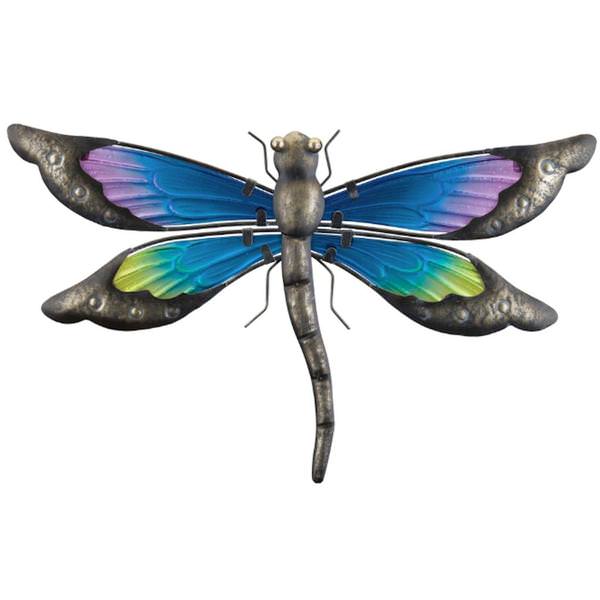 18" Multi-Color Dragonfly Wall Decor