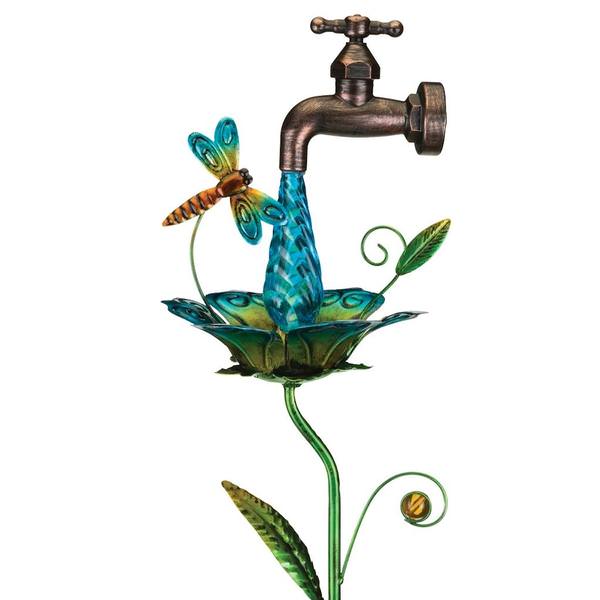 36" Blue Dragonfly Solar LED Garden Stake Decor