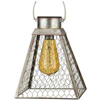 Regal Art & Gift 21" Pyramid Chicken Wire Solar Lantern
