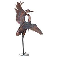 View 48" Copper Patina Heron Decor