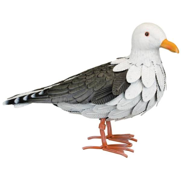 15.75" Metal Seagull Decor
