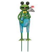 View 15" Blue/Green Frog Garden Stake