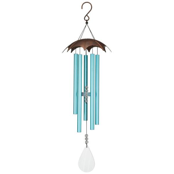 32" Turquoise Chimes Garden Decor