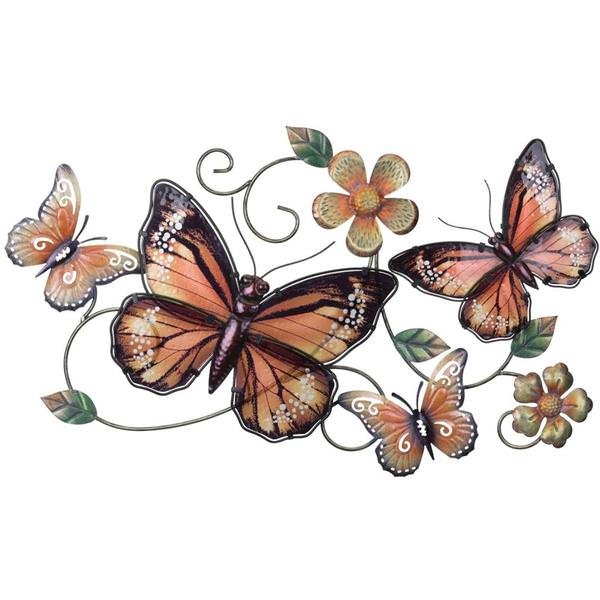 28" Multi-Color Butterfly Wall Decor