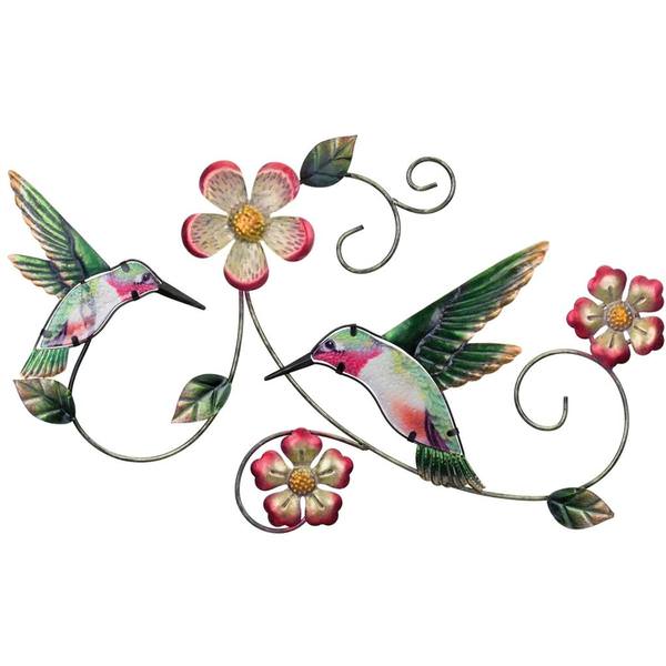 26" Multi-Color Hummingbird Wall Decor