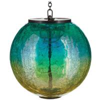 View 16.25" Blue Globe Lantern Solar LED Light