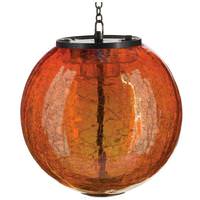 View 16.25" Orange Globe Lantern Solar LED Light