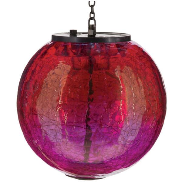 16.25" Pink Globe Lantern Solar LED Light