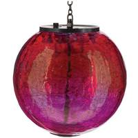 View 16.25" Pink Globe Lantern Solar LED Light