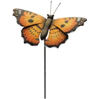 View 36" Orange Painted Lady Butterfly Garden Stake