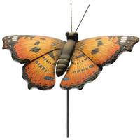 View 46" Orange Painted Lady Butterfly Garden Stake