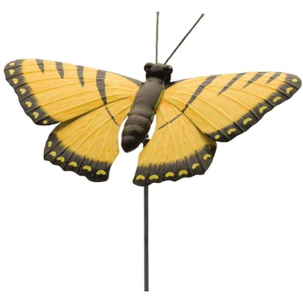 46" Yellow Swallowtail Butterfly Garden Stake