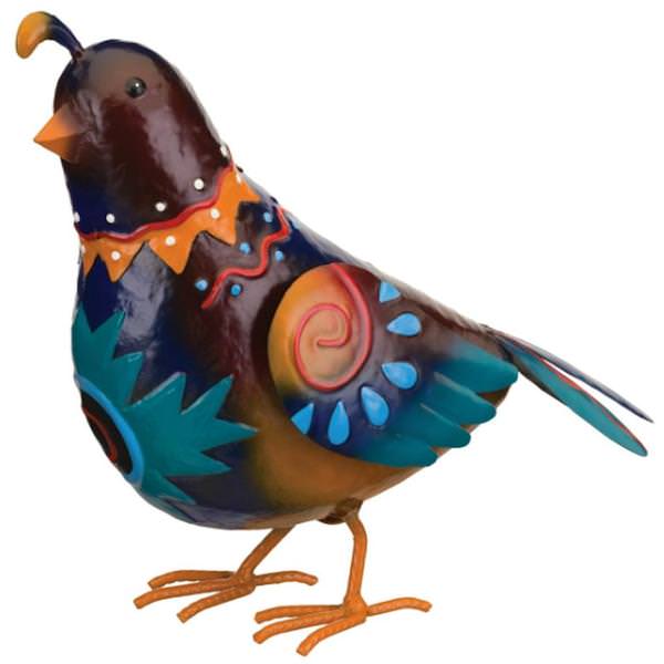 11.25" Multi-Color Quail Decor