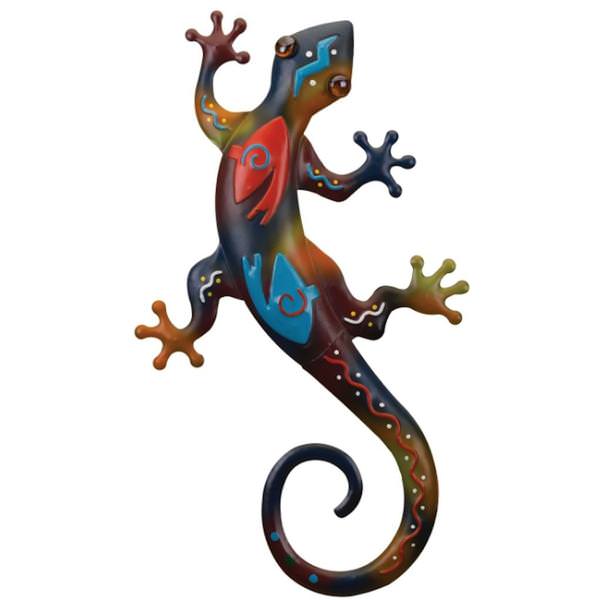 19.25" Multi-Color Gecko Decor