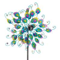 Regal Art & Gift 70" Vertical Wind Spinner Peacock