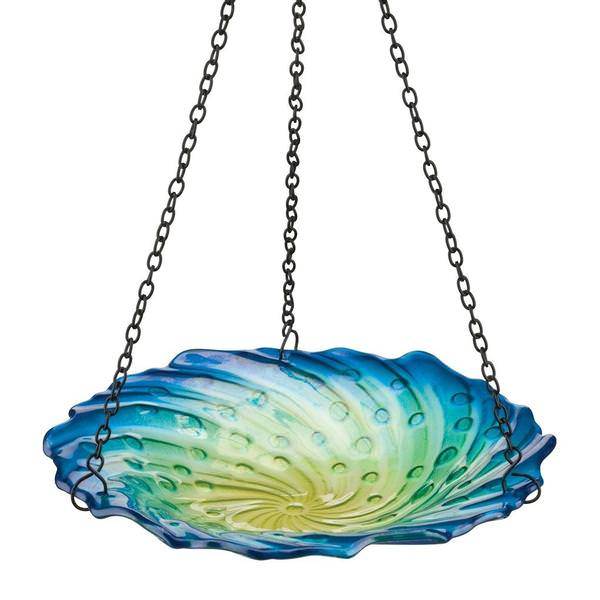 9" Blue Hanging Bird Feeder