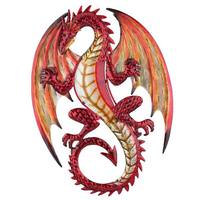 View 14.25" Glass Dragon Wall Décor