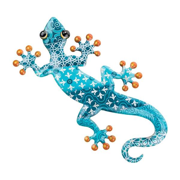 18" Blue Luster Gecko Wall Décor
