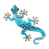 View 18" Blue Luster Gecko Wall Décor