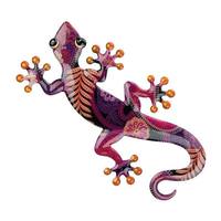View 18" Maroon Luster Gecko Wall Décor